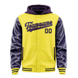 Custom Light Yellow Purple Jacket