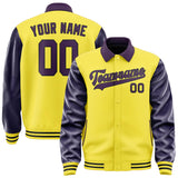 Custom Light Yellow Purple Jacket