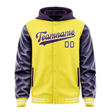 Custom Light Yellow Purple Jacket