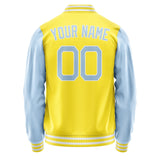 Custom Light Yellow Light Blue Jacket JA2626082618B21808