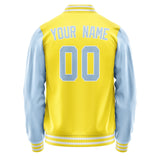 Custom Light Yellow Light Blue Jacket JA2626082618B31808