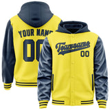 Custom Light Yellow Blue Jacket
