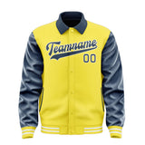 Custom Light Yellow Blue Jacket