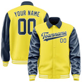 Custom Light Yellow Blue Jacket