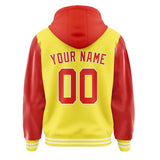 Custom Light Yellow Orange Red Jacket
