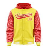 Custom Light Yellow Orange Red Jacket