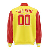 Custom Light Yellow Orange Red Jacket