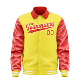 Custom Light Yellow Orange Red Jacket