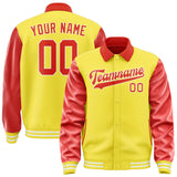 Custom Light Yellow Orange Red Jacket