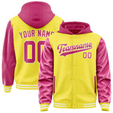 Custom Light Yellow Pink Jacket