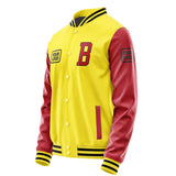 Custom Light Yellow Red Jacket JA262614261717141417