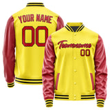 Custom Light Yellow Red Jacket