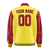 Custom Light Yellow Red Jacket