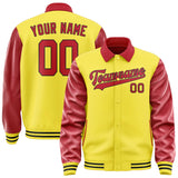 Custom Light Yellow Red Jacket