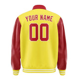 Custom Light Yellow Red Jacket
