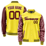 Custom Light Yellow Crimson Red Jacket