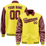 Custom Light Yellow Crimson Red Jacket