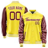 Custom Light Yellow Crimson Red Jacket
