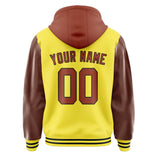Custom Light Yellow Coral Red Jacket