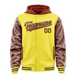 Custom Light Yellow Coral Red Jacket