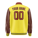 Custom Light Yellow Coral Red Jacket
