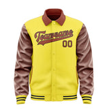 Custom Light Yellow Coral Red Jacket