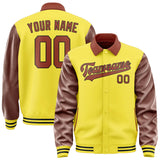 Custom Light Yellow Coral Red Jacket