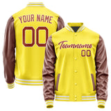 Custom Light Yellow Coral Red Jacket