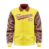 Custom Light Yellow Coral Red Jacket