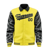 Custom Light Yellow Black Jacket