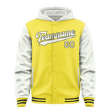 Custom Light Yellow White Jacket