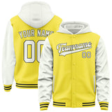 Custom Light Yellow White Jacket