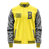 Custom Light Yellow Dark Grey Jacket JA262620261717202017