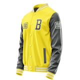 Custom Light Yellow Dark Grey Jacket JA262620261818202018