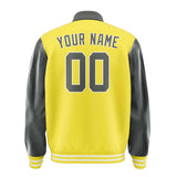 Custom Light Yellow Dark Grey Jacket