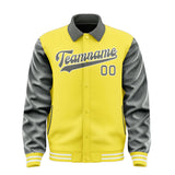Custom Light Yellow Dark Grey Jacket