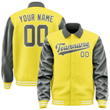 Custom Light Yellow Dark Grey Jacket