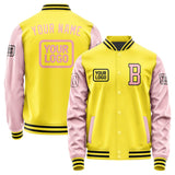 Custom Light Yellow Light Pink Jacket JA262621261717212117