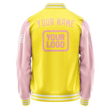 Custom Light Yellow Light Pink Jacket JA262621261818212118