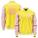 Custom Light Yellow Light Pink Jacket JA262621261818212118