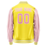 Custom Light Yellow Light Pink Jacket JA2626212618B31821