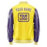 Custom Light Yellow Light Purple Jacket JA262623261818232318