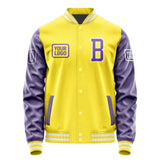 Custom Light Yellow Light Purple Jacket JA262623261818232318