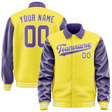 Custom Light Yellow Light Purple Jacket