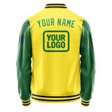 Custom Light Yellow Emerald Green Jacket JA262624261717242417