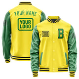 Custom Light Yellow Emerald Green Jacket JA262624261717242417