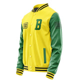 Custom Light Yellow Emerald Green Jacket JA262624261717242417