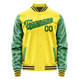 Custom Light Yellow Emerald Green Jacket JA2626242617B31724