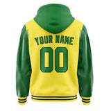 Custom Light Yellow Emerald Green Jacket