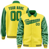 Custom Light Yellow Emerald Green Jacket
